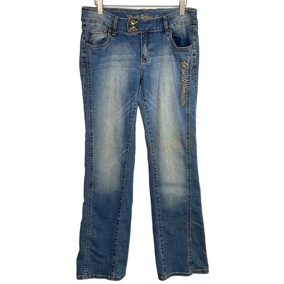G-Unit Y2K Blue Gold Accent Bootcut Denim Jeans 11 - Picture 1 of 10